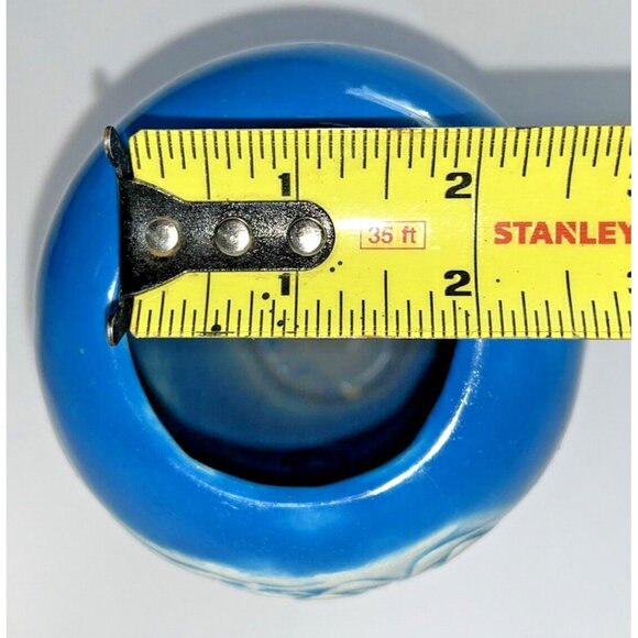 Signed 7” Tall Bright Blue & White Woodland Scene Bud Vase (Ginger Jar W/O Lid) - Picture 16 of 16